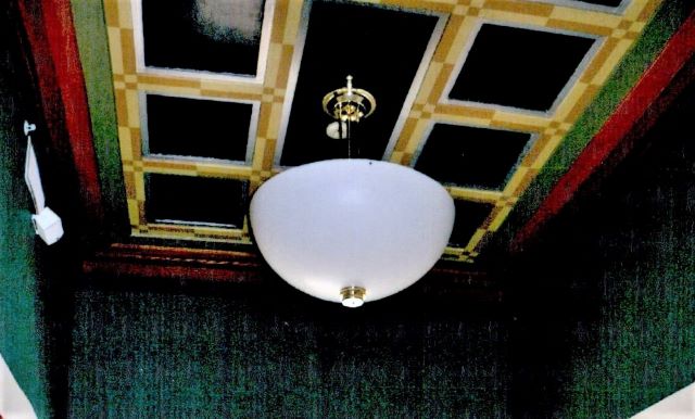 Before: view of lobby ceiling before construction